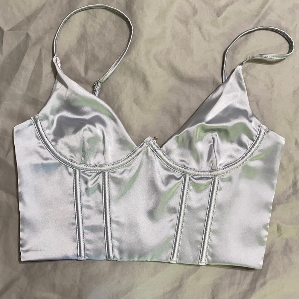Ice cropped corset top